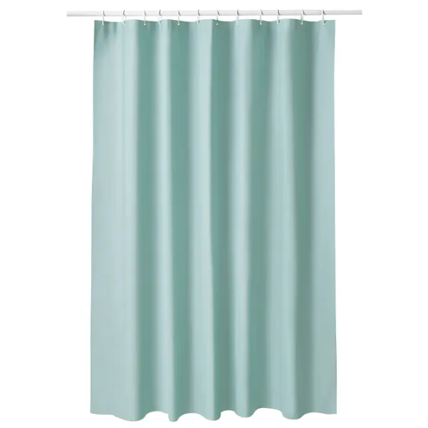 Шторка для ванной Ikea Luddhagtorn 200 x 180 см / Винил / Бирюзовый photo 1
