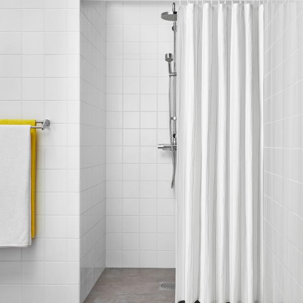 Шторка для ванной Ikea Svartstarr 200 x 180 см / Полиэстер / Белый photo 3