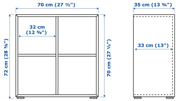 Стеллаж Ikea Eket 72 x 70 x 35см cm / ЛДСП / Темно-серый photo 4