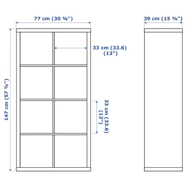 Стеллаж Ikea Kallax 147 x 77 x 39см cm / ЛДСП / Выбеленный дуб photo 2