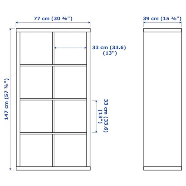 Стеллаж Ikea Kallax 147 x 77 x 39см cm / ЛДСП / Выбеленный дуб photo 2