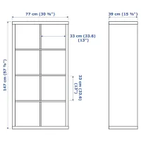 Стеллаж Ikea Kallax 147 x 77 x 39см cm / ЛДСП / Выбеленный дуб photo 2