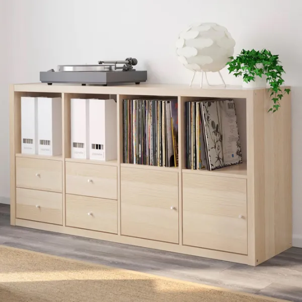 Стеллаж Ikea Kallax 147 x 77 x 39см cm / ЛДСП / Выбеленный дуб photo 5