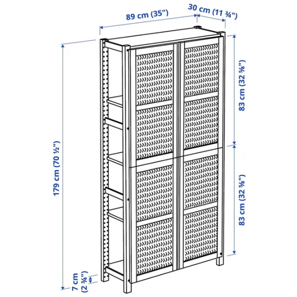 Etajeră Ikea Ivar/Observator 179 x 89 x 30 cm / Bambus / Pine photo 6