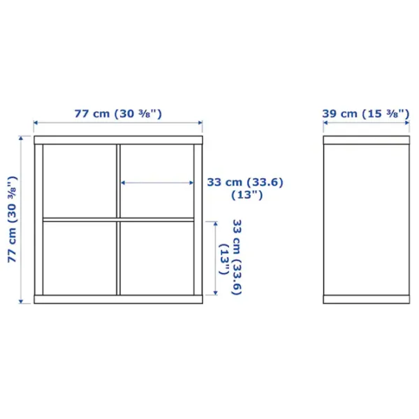 Стеллаж Ikea Kallax 77 x 77 x 39см cm / ЛДСП / Black photo 4