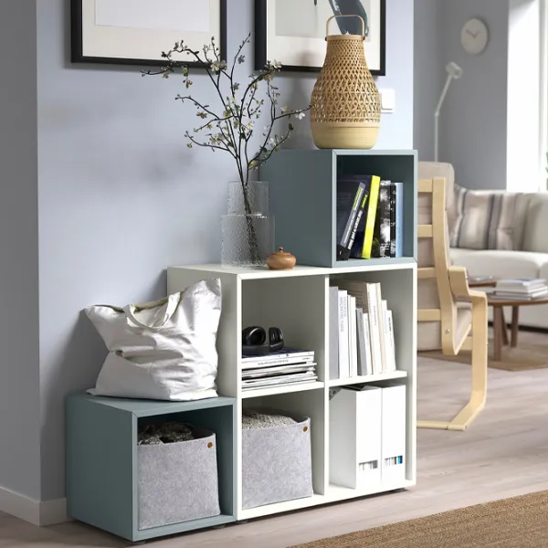 Стеллаж Ikea Eket 107 x 105 x 35см cm / ЛДСП / White photo 5