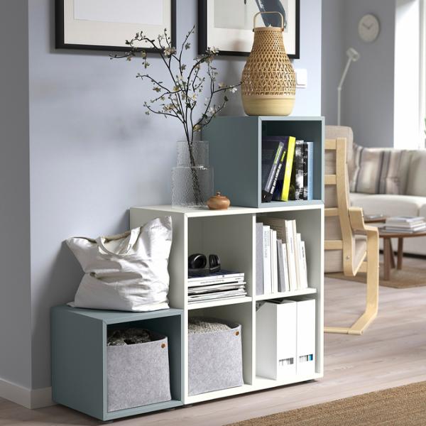 Стеллаж Ikea Eket 107 x 105 x 35см cm / ЛДСП / White photo 5