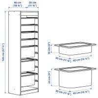 Стеллаж Ikea Trofast 7 145 x 46 x 30см cm / ЛДСП / White photo 4