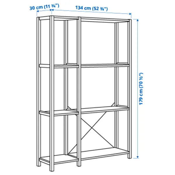 Стеллаж Ikea Ivar 2 179 x 134 x 30см cm / Массивная сосна / Сосна photo 4