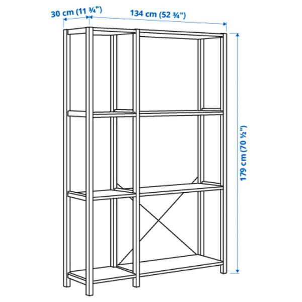 Стеллаж Ikea Ivar 2 179 x 134 x 30см cm / Массивная сосна / Сосна photo 4