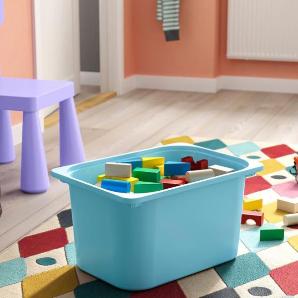 Стеллаж с контейнерами Ikea Trofast 8 94 x 99 x 44см cm / Массивная сосна / White photo 6