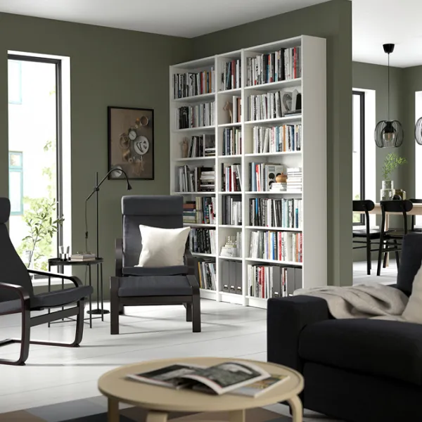 Etajeră Ikea Billy  237 x 200 x 28 cm / PAL / White photo 3