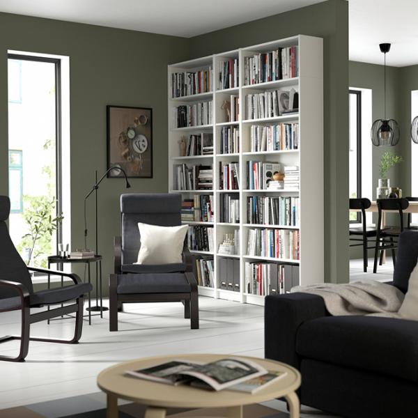 Etajeră Ikea Billy  237 x 200 x 28 cm / PAL / White photo 3