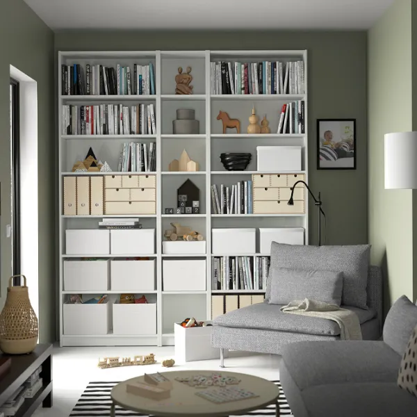 Etajeră Ikea Billy  237 x 200 x 28 cm / PAL / White photo 5