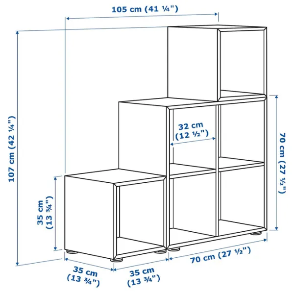 Etajeră Ikea Eket 107 x 105 x 35 cm / PAL / White photo 4