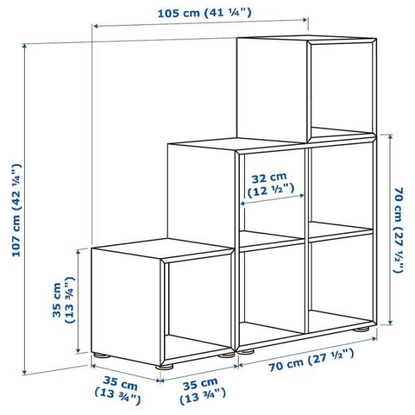 Etajeră Ikea Eket 107 x 105 x 35 cm / PAL / White photo 4