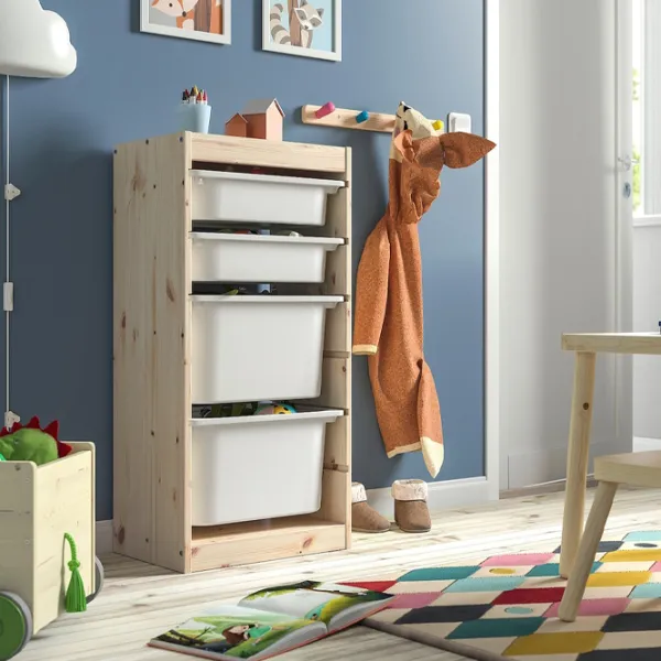 Стеллаж Ikea Trofast 4 91 x 44 x 30см cm / Массивная сосна / Сосна photo 6