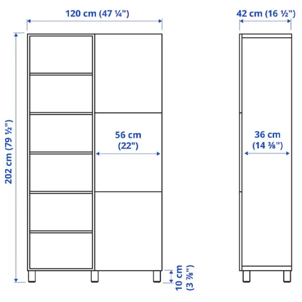 Etajeră Ikea Besta 202 x 120 x 42 cm / PAL / White photo 4