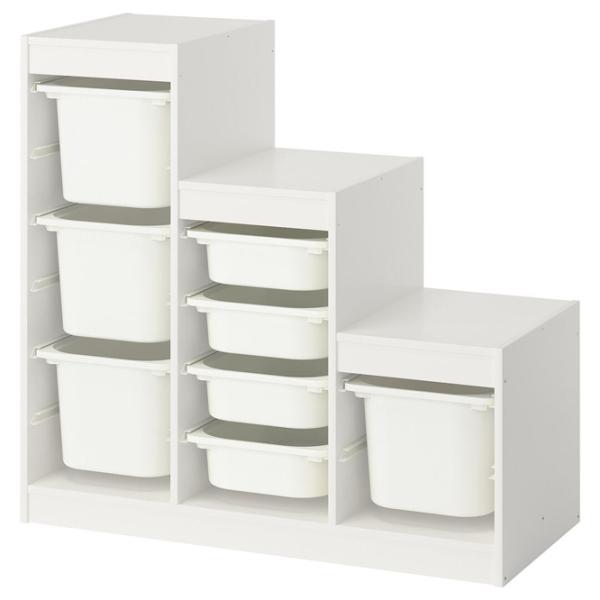 Etajeră cu containere Ikea Trofast 8 94 x 99 x 44 cm / PAL / White photo 1