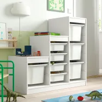 Стеллаж с контейнерами Ikea Trofast 8 94 x 99 x 44см cm / ЛДСП / White photo 6
