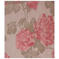Tapete Grandeco Nathalie  Beige Red / Floristică