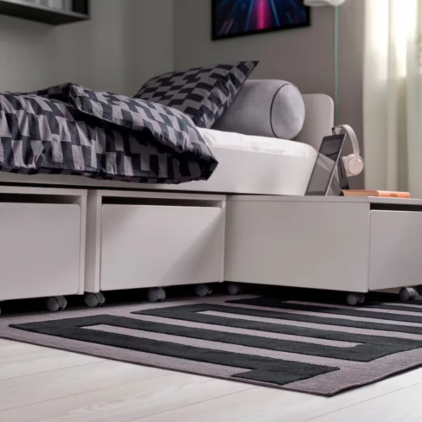 Ковер Ikea Blaskata Black Gray / Полиэстер photo 3 Ковер Ikea Blaskata Black Gray / Полиэстер photo 3