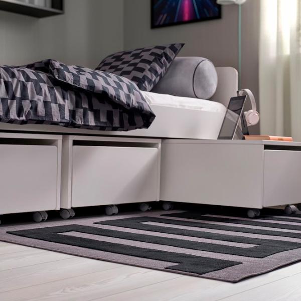 Ковер Ikea Blaskata Black Gray / Полиэстер photo 3 Ковер Ikea Blaskata Black Gray / Полиэстер photo 3