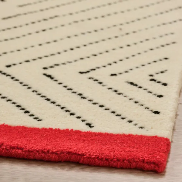 Covor Ikea Undervisning White Red / Lână photo 2