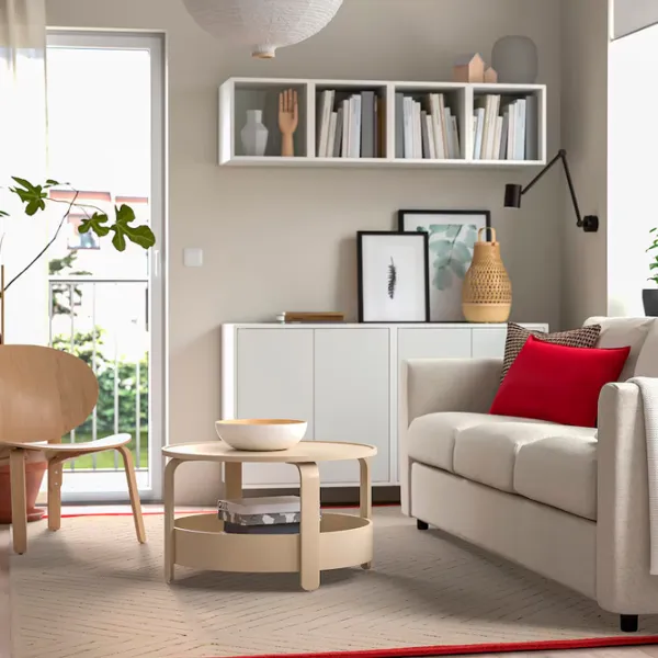 Covor Ikea Undervisning White Red / Lână photo 3