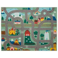 Covor Ikea Vallaby Green Gray / Poliester