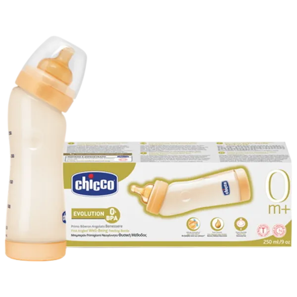 Бутылочка для кормления Chicco EV Для девочек / 0.25л / Бежевый photo 1