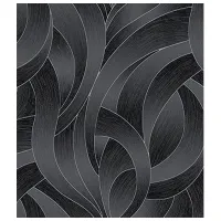 Tapete Grandeco Ricco Black / Abstracție