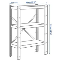 Стеллаж Ikea Bror 110 x 65 x 55см cm / Металл / Black photo 2