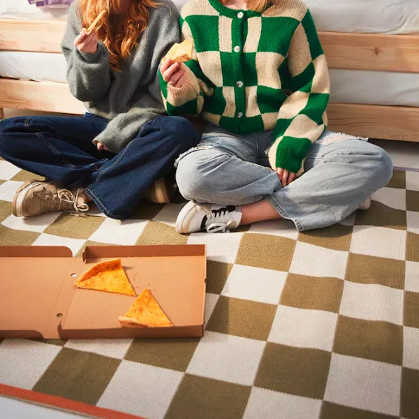 Ковер Ikea Klassrum Белый Зеленый / Хлопок photo 4 Ковер Ikea Klassrum Белый Зеленый / Хлопок photo 4