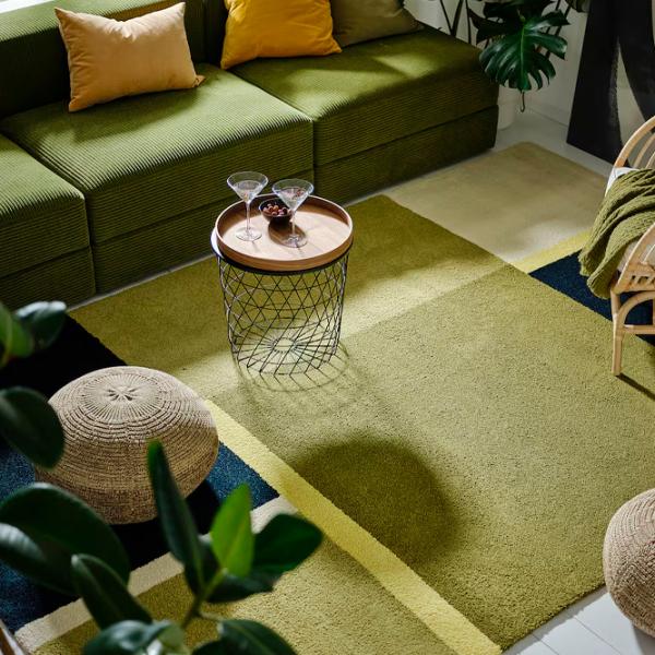 Ковер Ikea Skriftsprak Зеленый Синий / Полиэстер photo 2