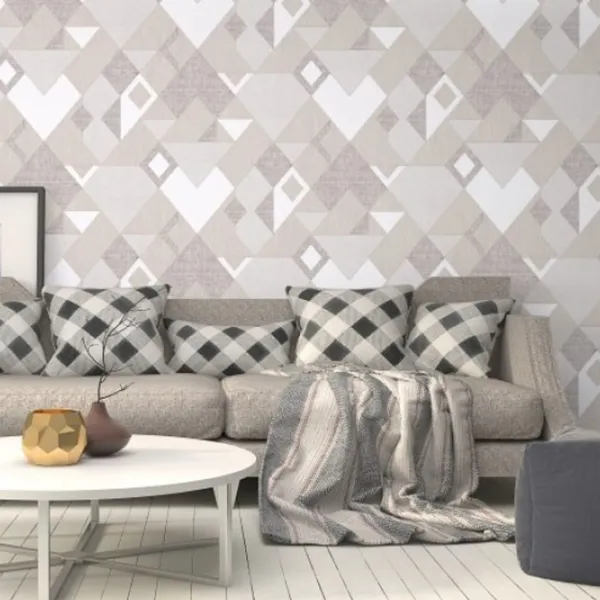 Обои Grandeco Allegoria Beige Grey / Геометрический photo 2