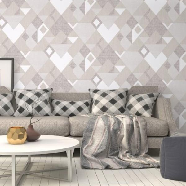 Обои Grandeco Allegoria Beige Grey / Геометрический photo 2