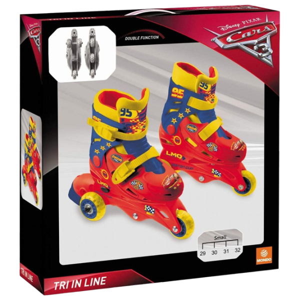 Ролики Mondo Cars 3 (28065) Для мальчиков / / Красный photo 5
