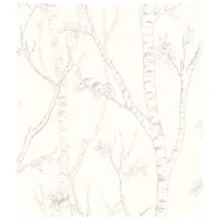 Tapete Grandeco Nordic Elegance White Grey / Natură