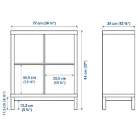 Etajeră Ikea Kallax 94 x 77 x 39 cm / PAL / Dark Brown photo 2
