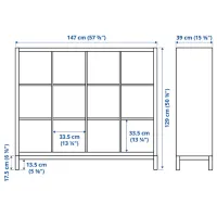 Стеллаж Ikea Kallax 129 x 147 x 39см cm / ЛДСП / White photo 3