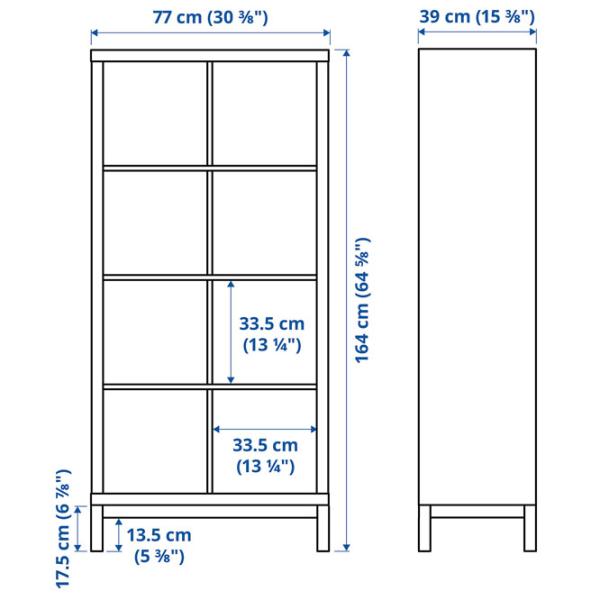 Etajeră Ikea Kallax 164 x 77 x 39 cm / PAL / Black Brown photo 4