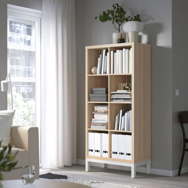 Стеллаж Ikea Kallax 164 x 77 x 39см cm / ЛДСП / Выбеленный дуб photo 4