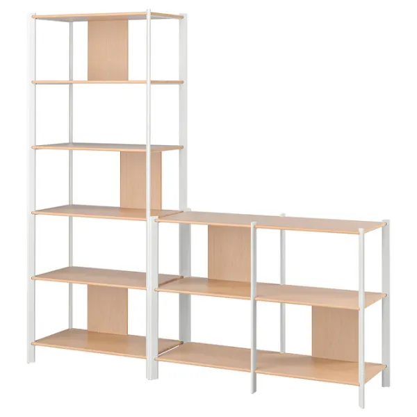 Стеллаж Ikea Jattesta 194 x 200 x 40см cm / Бамбук / White photo 1
