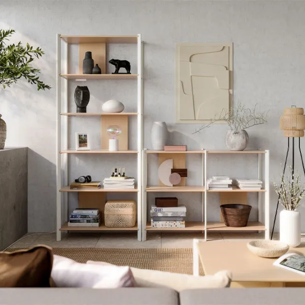 Стеллаж Ikea Jattesta 194 x 200 x 40см cm / Бамбук / White photo 2