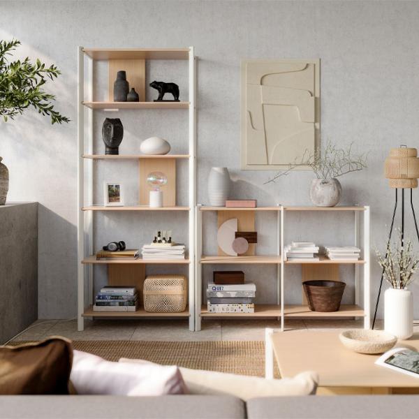 Стеллаж Ikea Jattesta 194 x 200 x 40см cm / Бамбук / White photo 2