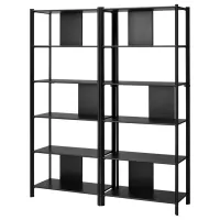 Стеллаж Ikea Jattesta 194 x 160 x 40см cm / Бамбук / Black