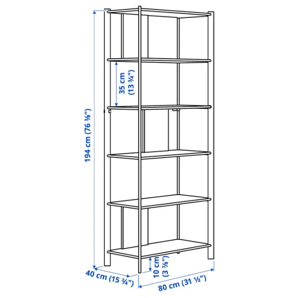 Etajeră Ikea Jattesta 194 x 160 x 40 cm / Bambus / Black photo 5 Etajeră Ikea Jattesta 194 x 160 x 40 cm / Bambus / Black photo 5