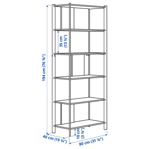 Etajeră Ikea Jattesta 194 x 160 x 40 cm / Bambus / Black photo 5 Etajeră Ikea Jattesta 194 x 160 x 40 cm / Bambus / Black photo 5