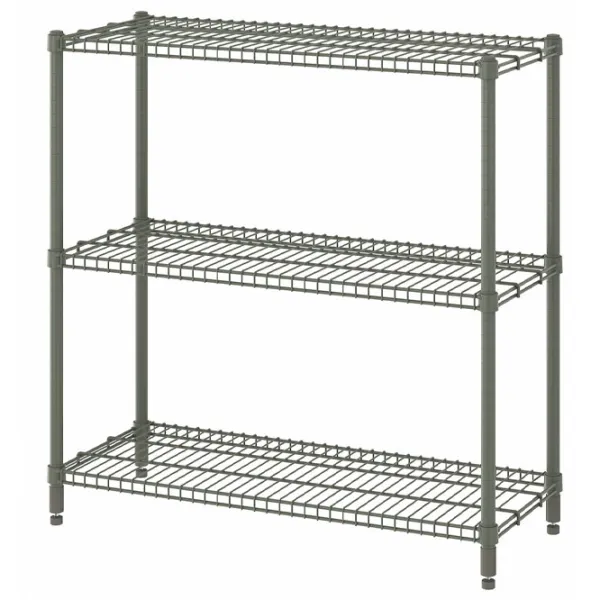 Стеллаж Ikea Omar  94 x 92 x 36см cm / Пластик / Серо-зеленый photo 1